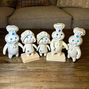 VINTAGE The Pillsbury Doughboy Poppin’ Fresh Figurine Collection Bundle